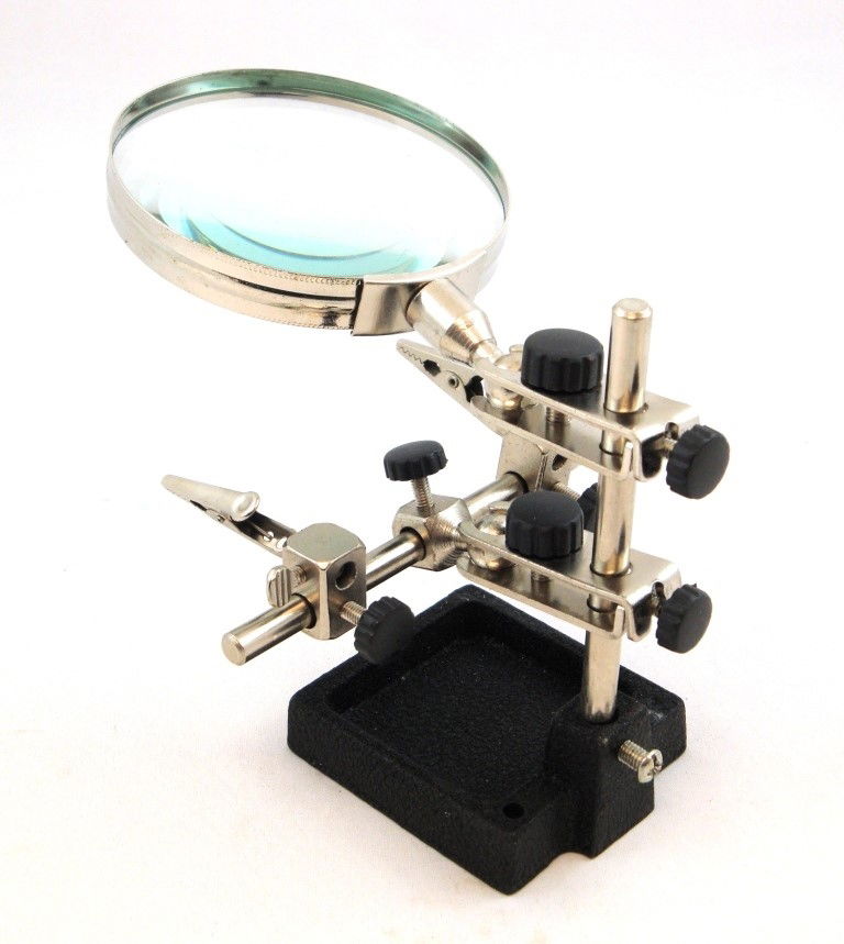 Toolzone Heavy Duty Helping Hands with Magnifier Adjustable Joints Alligator Clamps - Toolzone Kdphb238