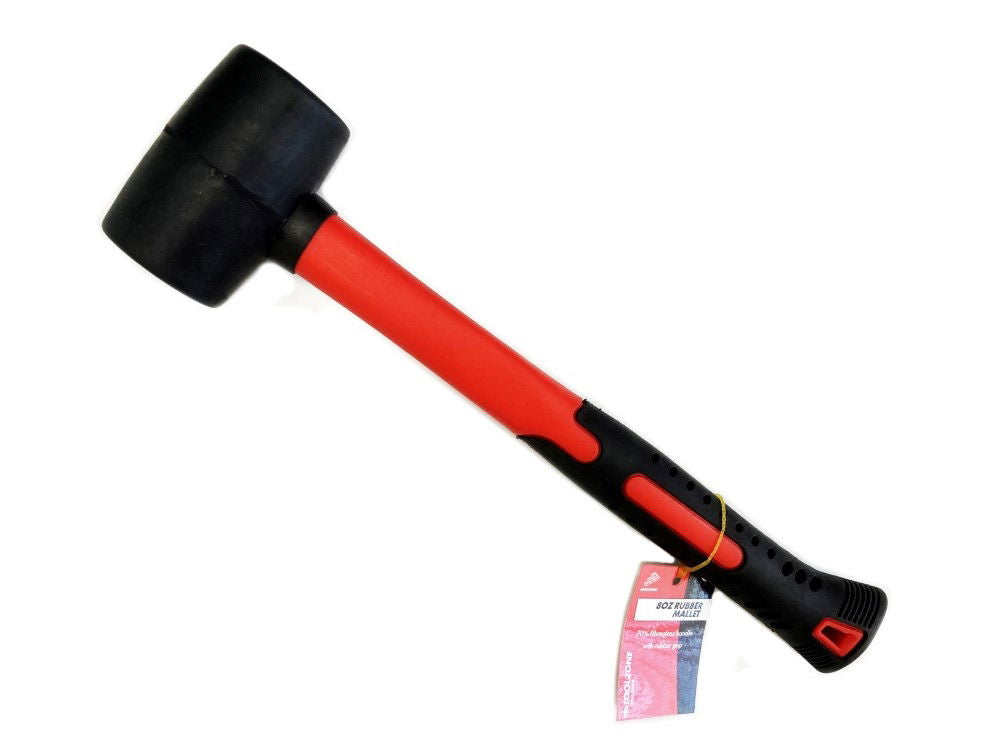 Toolzone Rubber Mallet 8oz Fibre Handle - Toolzone Kdphm004