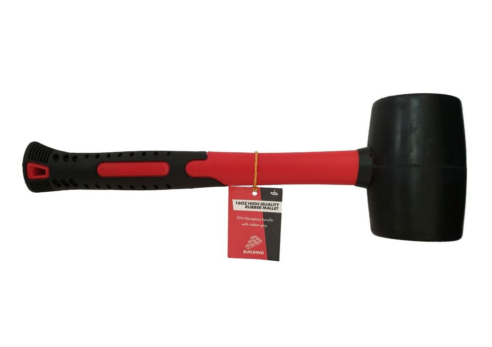 Toolzone Rubber Mallet 16oz 70% Fibre Handle - Toolzone Kdphm009