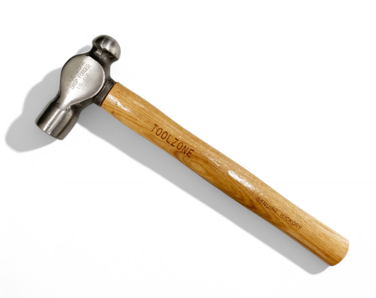 Toolzone Ball Pein Hammer 16oz Hickory Handle 330mm - Toolzone Kdphm066