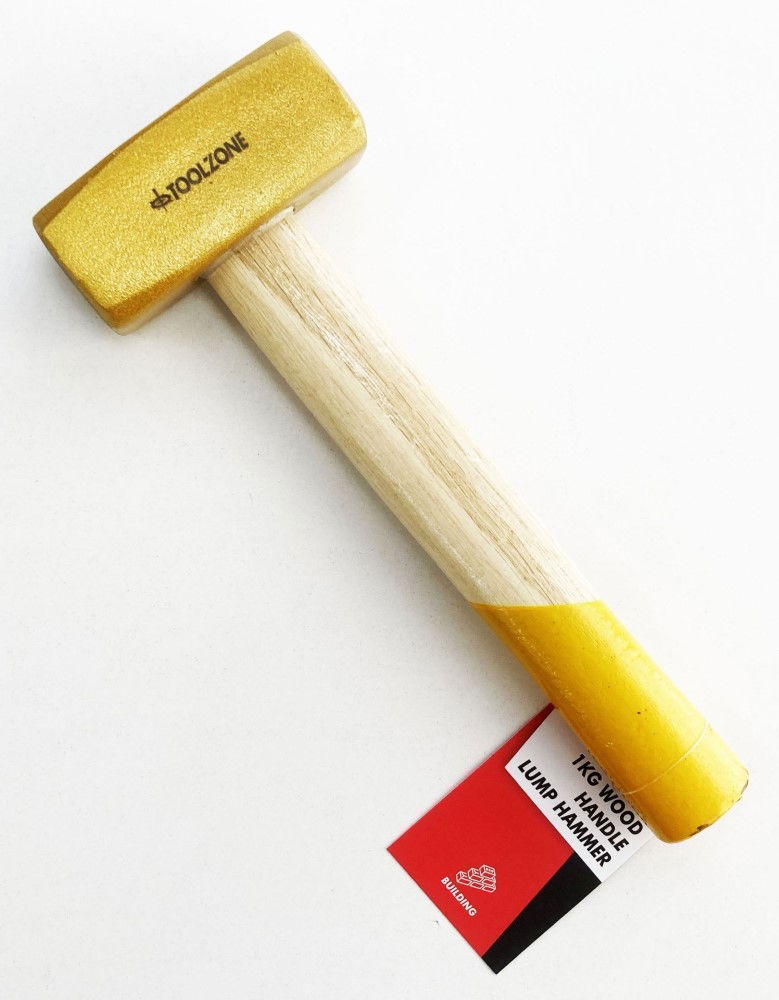 Toolzone Lump Hammer 1kg Gold Head 27cm - Toolzone Kdphm072