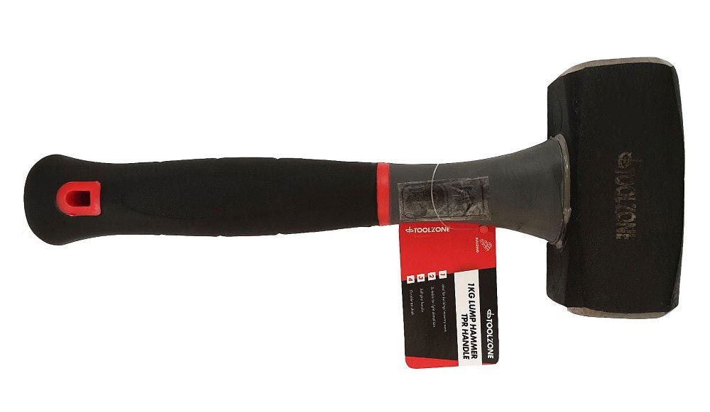 Toolzone Lump Hammer 1kg Tpr Handle 260mm - Toolzone Kdphm076