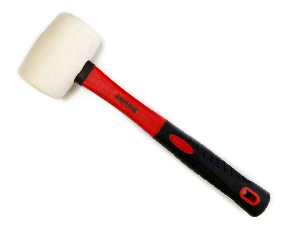 Toolzone Rubber Mallet 16oz White Fibreglass Handle 350mm - Toolzone Kdphm110