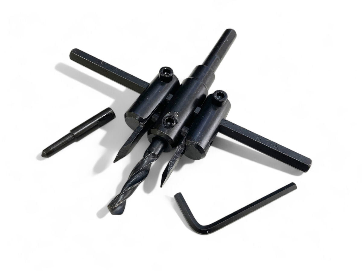 Toolzone Adjustable Circle Hole Cutter M2 Steel 30-120mm - Toolzone Kdphs040