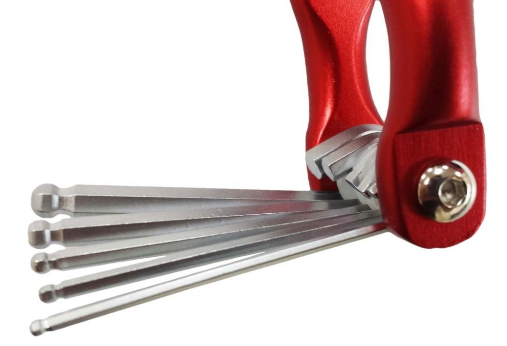 Toolzone Hex Key Set Ball End Metric 8pc Folding Aluminium Frame - Toolzone Kdphx055
