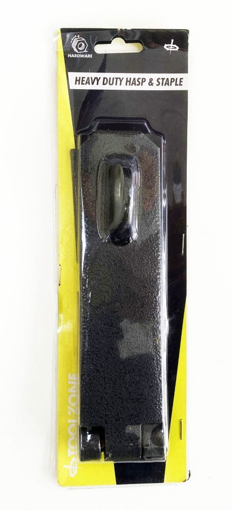 Toolzone Hasp and Staple Cast Iron 7 X 2 with Fixings - Toolzone Kdplk086
