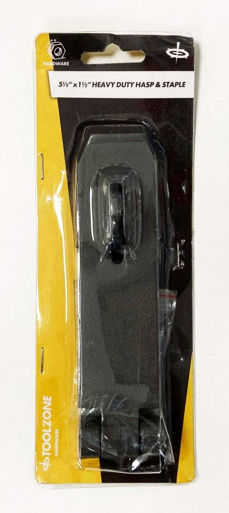 Toolzone Hasp and Staple Cast Iron 5.5 X 1.5 with Fixings - Toolzone Kdplk103