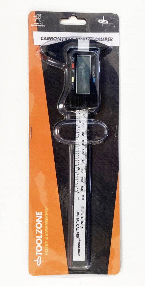 Toolzone Digital Vernier Carbon Fibre 0-150mm 0-6 - Toolzone Kdpms052