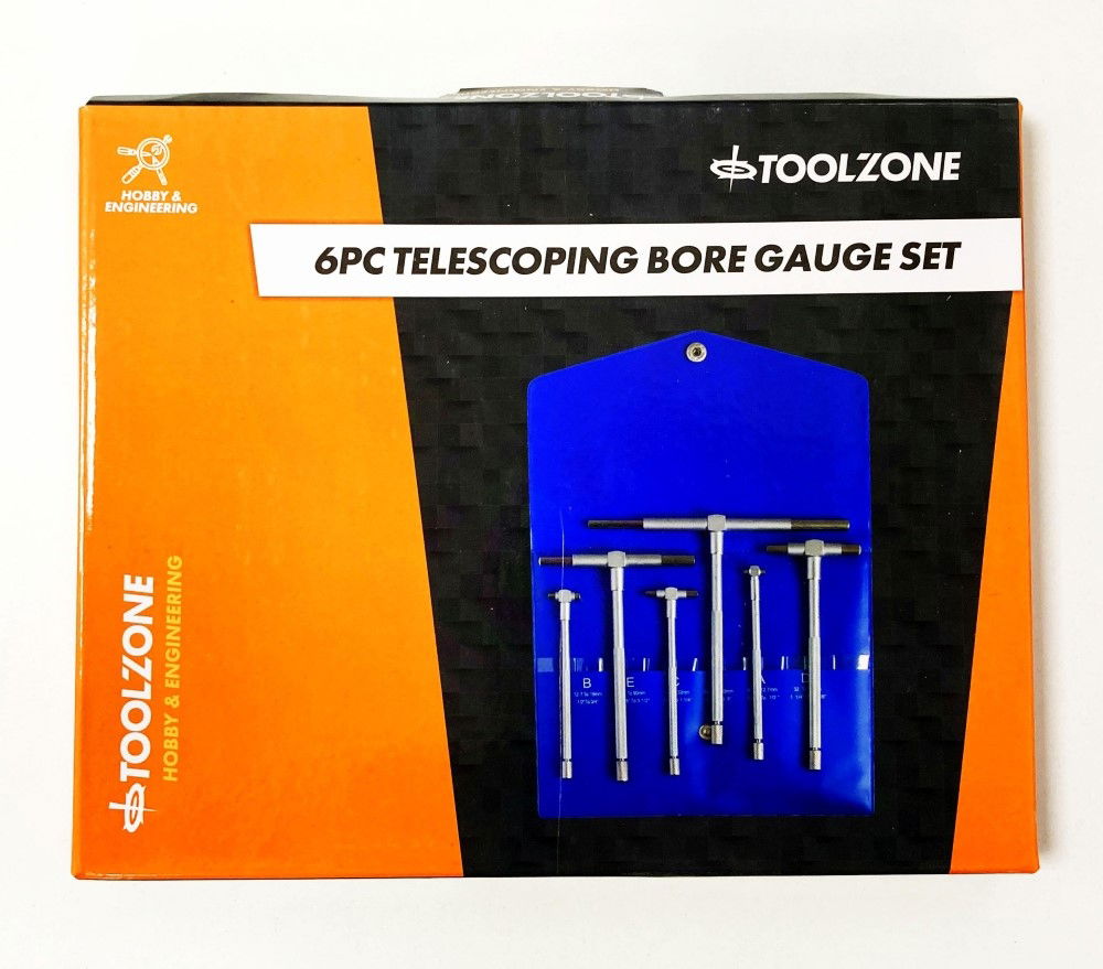 Toolzone Telescoping Gauge Set 6pc Stainless Steel 5/16-6 - Toolzone Kdpms059