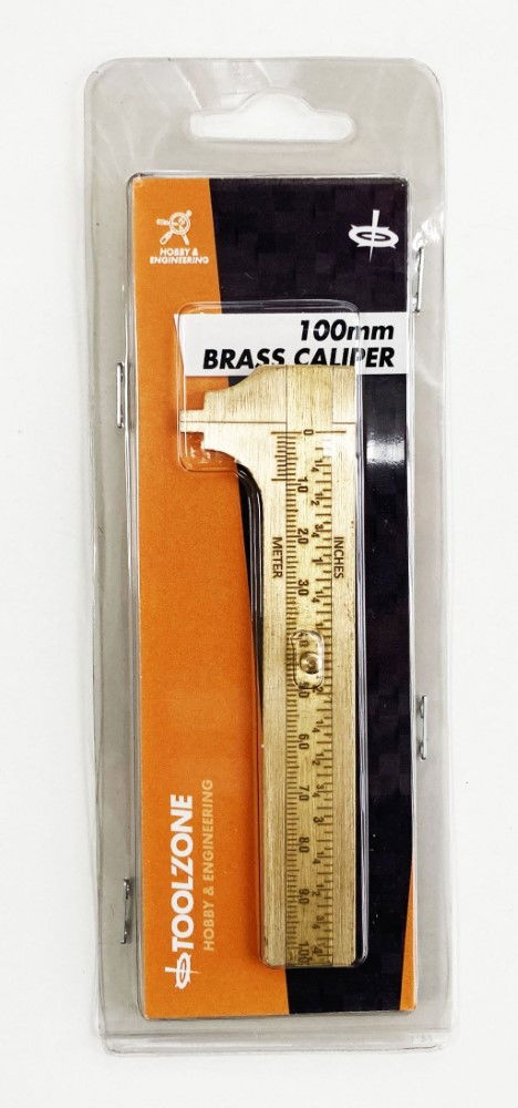 Toolzone Caliper Vernier Brass 100mm Metric and Imperial - Toolzone Kdpms060