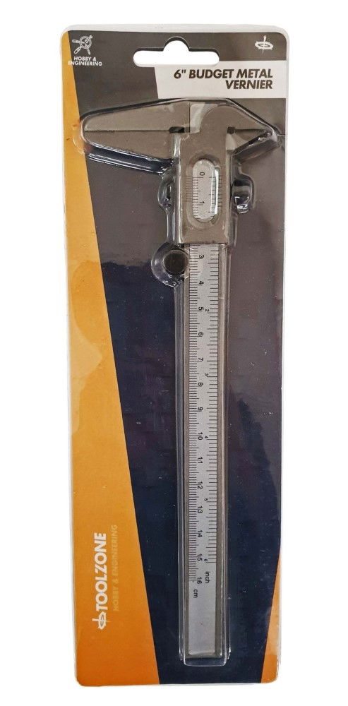 Toolzone Metal Vernier Caliper 6 0-150mm Nickel Plated - Toolzone Kdpms087
