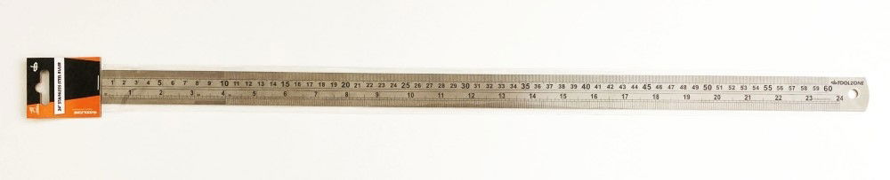 Toolzone Stainless Steel Ruler 24 1.2mm Thickness Metric and Imperial - Toolzone Kdpms101