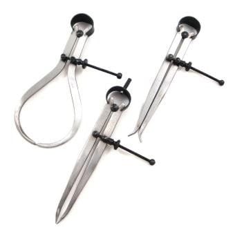 Toolzone Spring Calliper Set 3 Piece Internal External Dividing 180mm - Toolzone Kdpms153