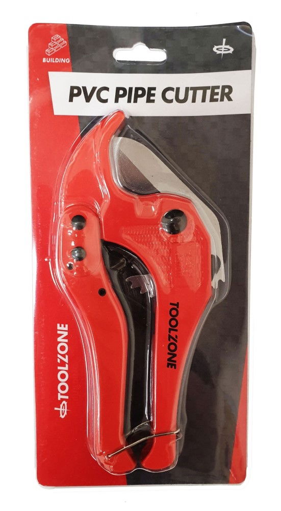Toolzone Pvc Pipe Cutter Up to 1 5/8 42mm Ratchet Action Diecast Aluminium - Toolzone Kdppb040