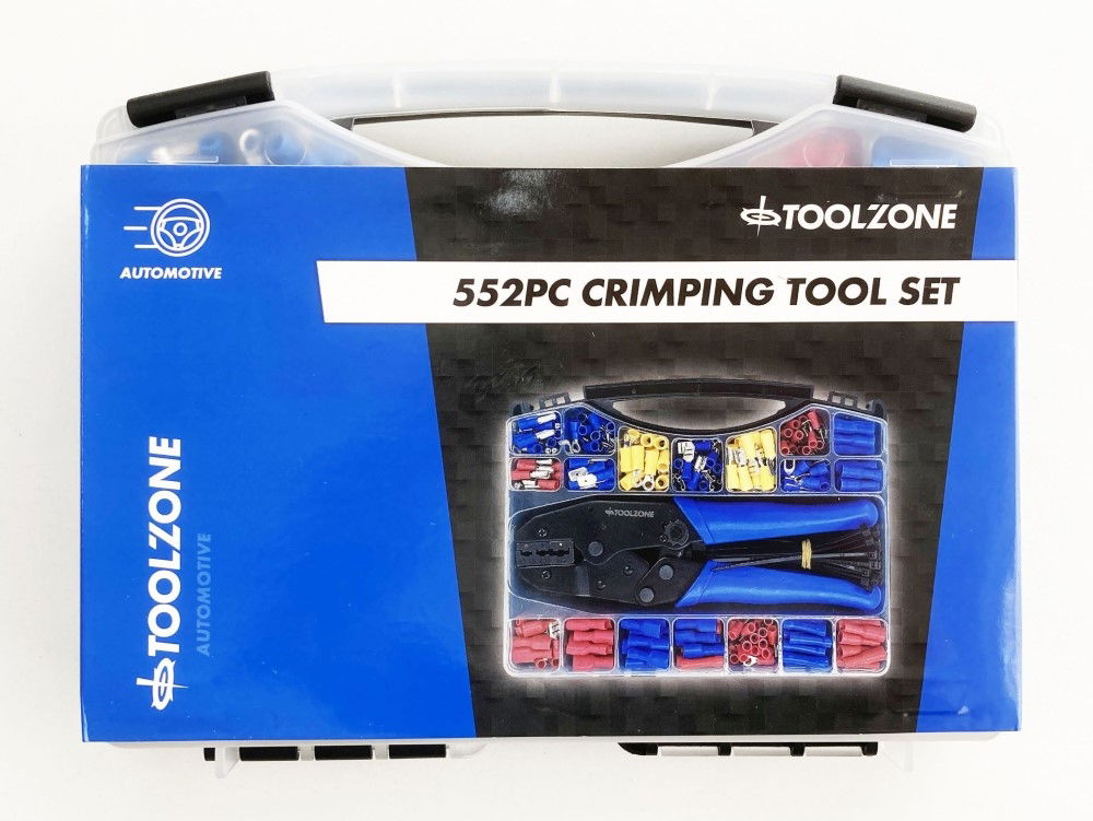 Toolzone Crimping Tool Set 552pc with Insulated Terminals and Accessories - Toolzone Kdppl130