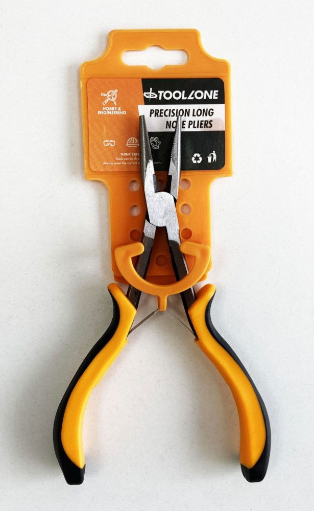 Toolzone Precision Long Nose Pliers Leaf Spring Carbon Steel - Toolzone Kdppl185