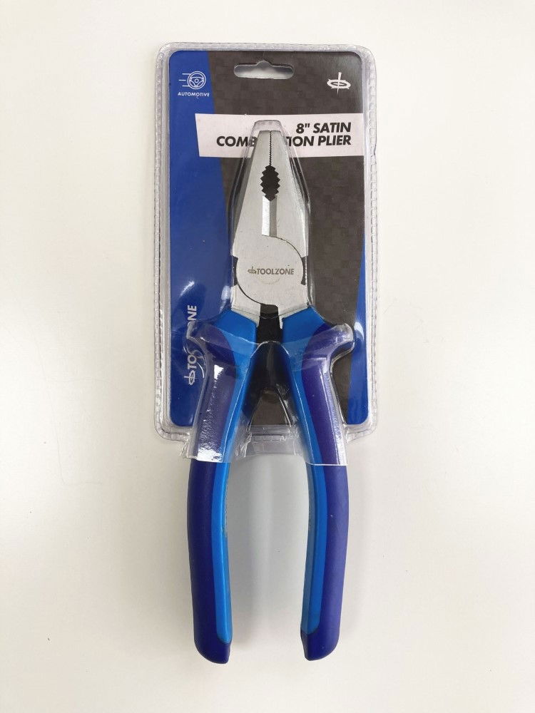Toolzone Combination Plier Heavy Duty 8 Satin Finish Drop Forged Steel - Toolzone Kdppl206