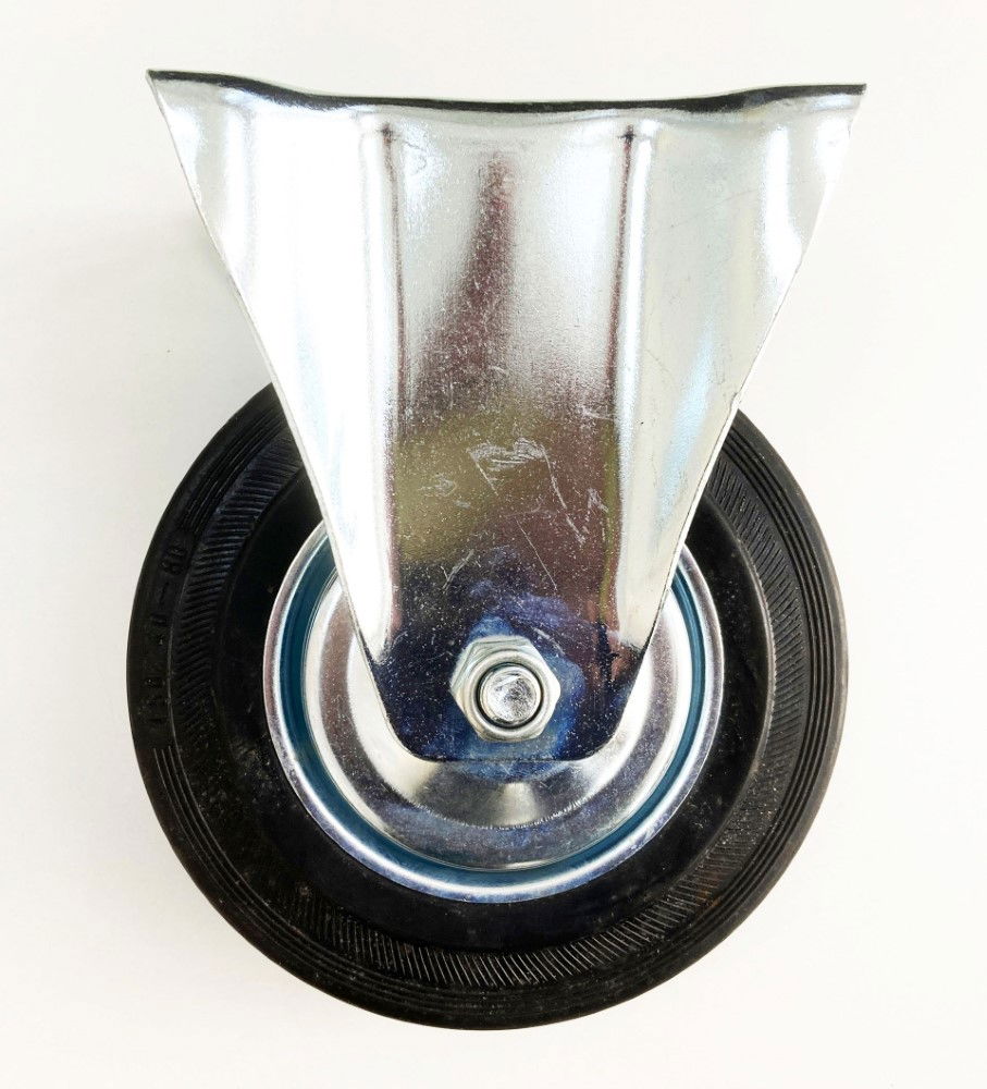 Toolzone Castor Fixed 6 150mm Rubber Wheel Steel Plate 135kg - Toolzone Kdprm014