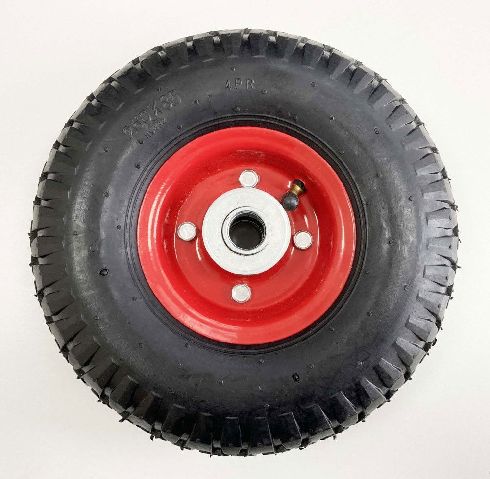Toolzone Sack Truck Spare Wheel Red Centre 260x85mm 19/20mm Bore - Toolzone Kdprm023