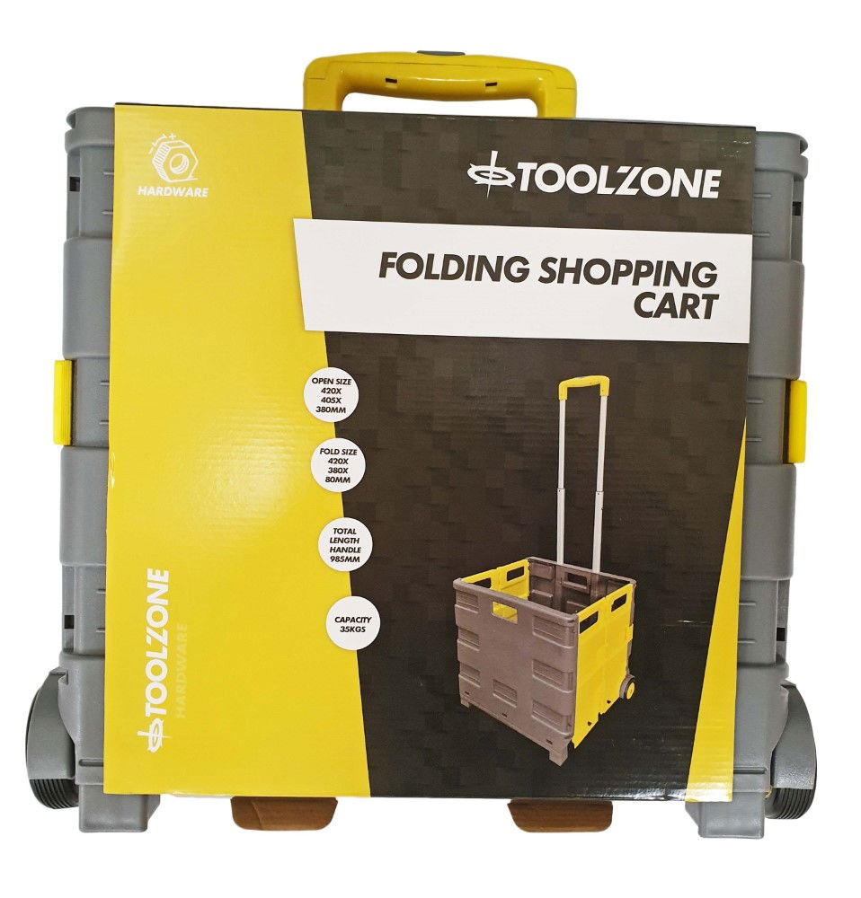 Toolzone Shopping Cart Extra Large Yellow and Grey Plastic - Toolzone Kdprm030