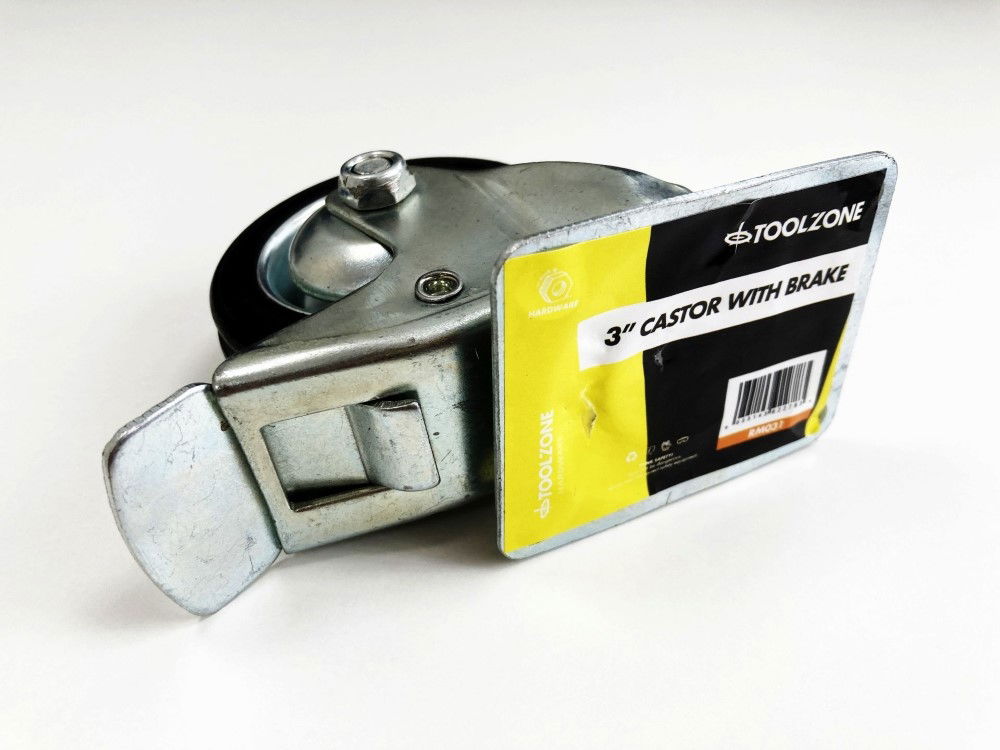 Toolzone Castor Swivel with Brake 3 45kg Plate 74x60mm - Toolzone Kdprm031