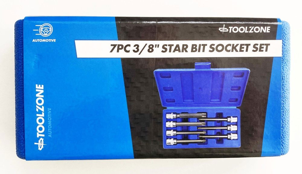 Toolzone Star Bit Set 7pc 3/8 Drive 110mm T25-t60 - Toolzone Kdpsd081