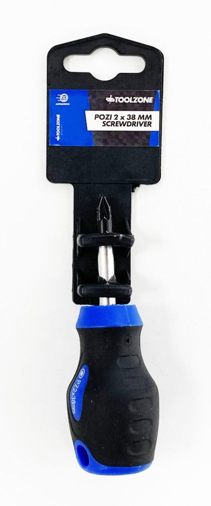Toolzone Screwdriver Pozi 2 38mm Stubby - Toolzone Kdpsd146