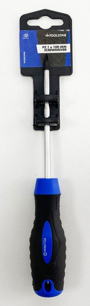 Toolzone Screwdriver Pozi 1 100mm - Toolzone Kdpsd151