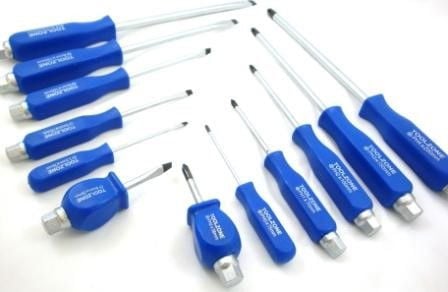 Toolzone Screwdriver Set Hex Shank 12pc Blue - Toolzone Kdpsd190