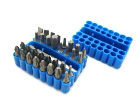Toolzone Power Bit Set Crv 33pc with Holder Slot 3-7mm Phillips 0-3 Pozi 1-3 Hex 2-6 Star T10-t40 - Toolzone Kdpsd236