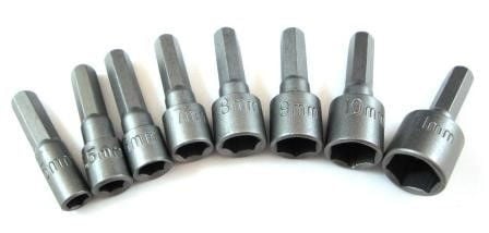 Toolzone Nut Driver Set 8pc 1/4 Hex Shank 5-11mm - Toolzone Kdpsd242