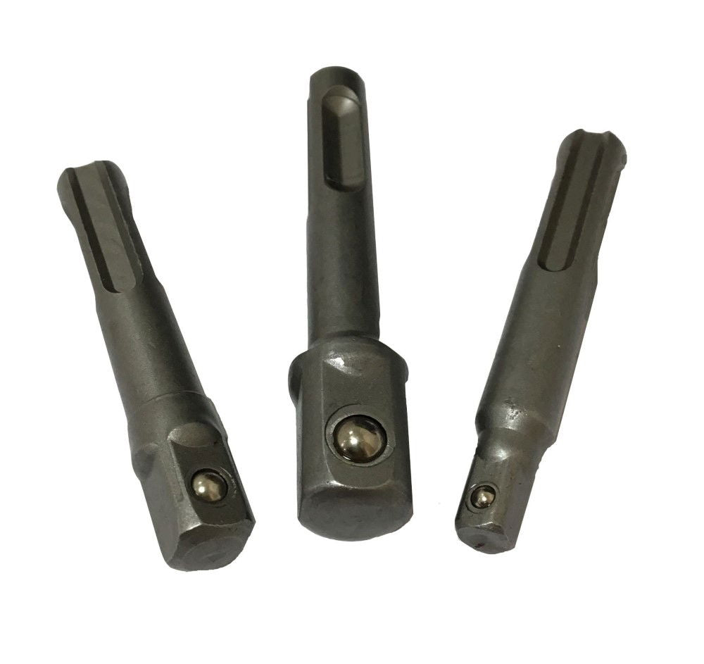 Toolzone Sds Plus Socket Driver Set 3pc 1/4 3/8 1/2 - Toolzone Kdpsd280