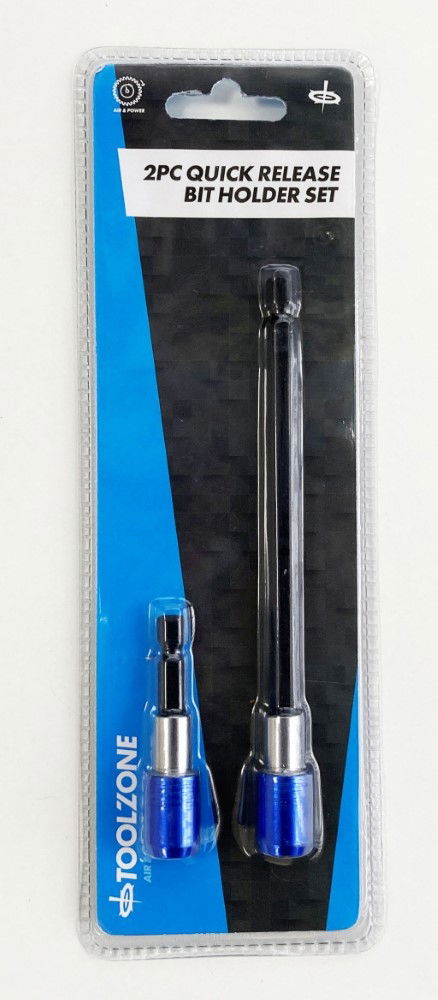 Toolzone Quick Fit Bit Adaptor Set 2pc 60mm 150mm 1/4 Drive - Toolzone Kdpsd306