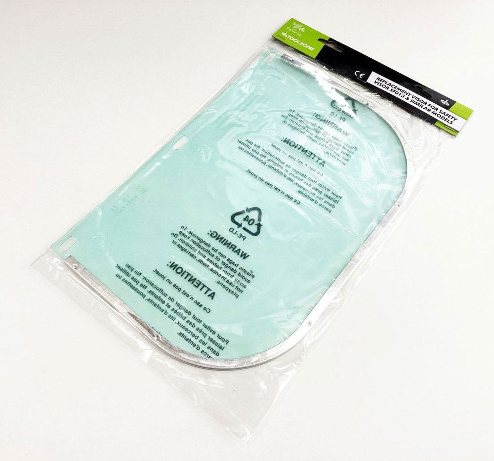 Toolzone Spare Polycarbonate Visor for SF013 - Toolzone Kdpsf009