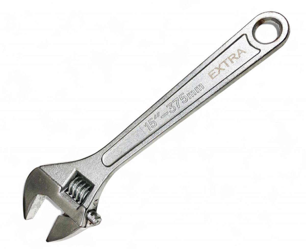 Toolzone Adjustable Spanner 15 Max Jaw 45mm Drop Forged Chrome Plated - Toolzone Kdpsp046