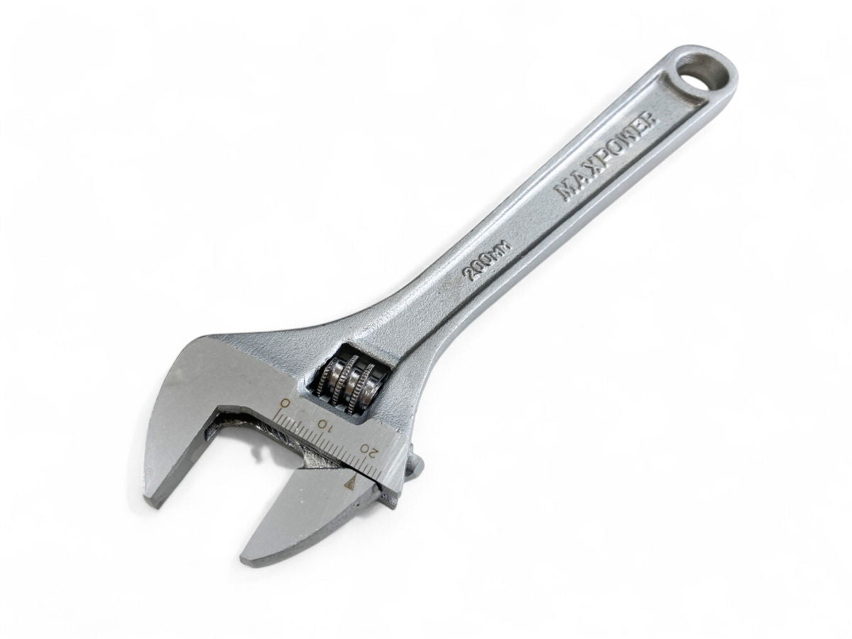 Toolzone Adjustable Spanner 8 Max Jaw 25mm Drop Forged Satin Finish - Toolzone Kdpsp051