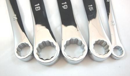 Toolzone Long Ring Spanner Set 5pc 8x10 to 17x19mm Chrome Molybdenum - Toolzone Kdpsp087