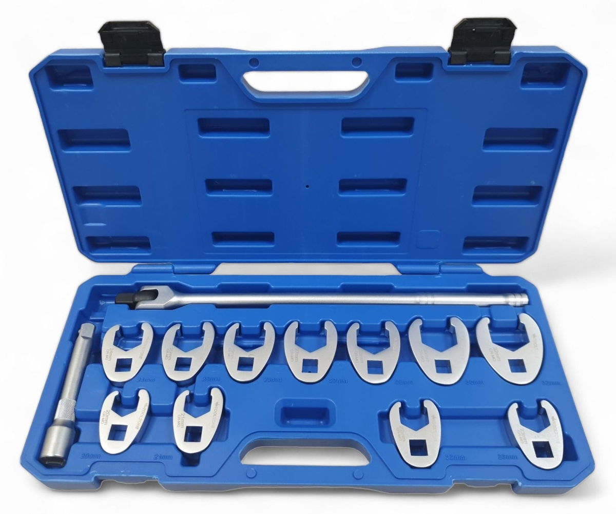 Toolzone Crowfoot Wrench Set 1/2 DR 13pc 20-32mm 6150 Chrome Molybdenum - Toolzone Kdpsp195