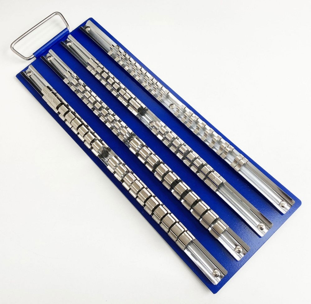Toolzone Socket Tray 80 Clip Metal with Fixed Rails 1/4 3/8 1/2 - Toolzone Kdpss001