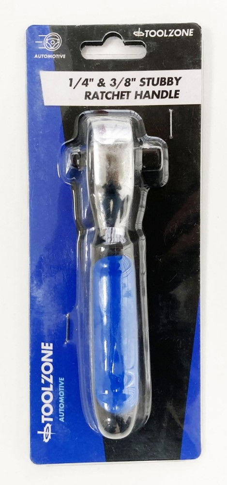 Toolzone Ratchet Handle Stubby 1/4 & 3/8 Drive 72 Teeth 5-3/8 - Toolzone Kdpss065