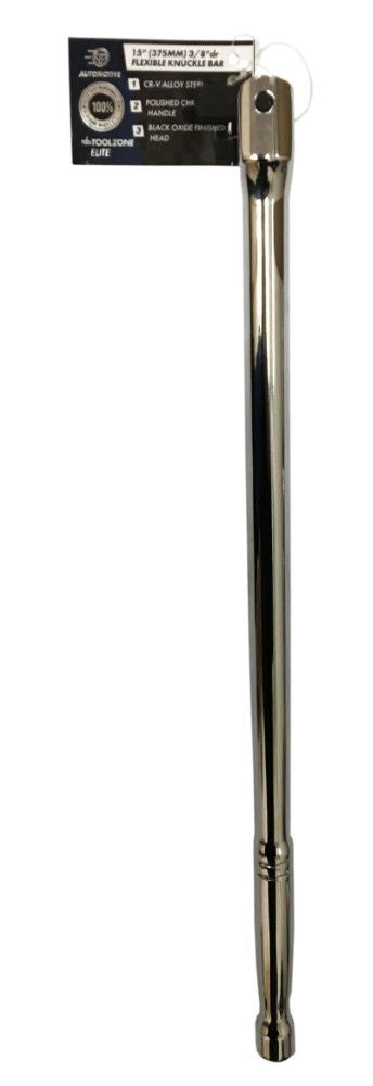 Toolzone Knuckle Bar 3/8 Drive 15 Cv Polished Flexible Head - Toolzone Kdpss149