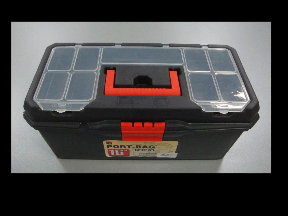 Toolzone Toolbox Maestro 16 with Organiser Sections and Carry Tray - Toolzone Kdptb094