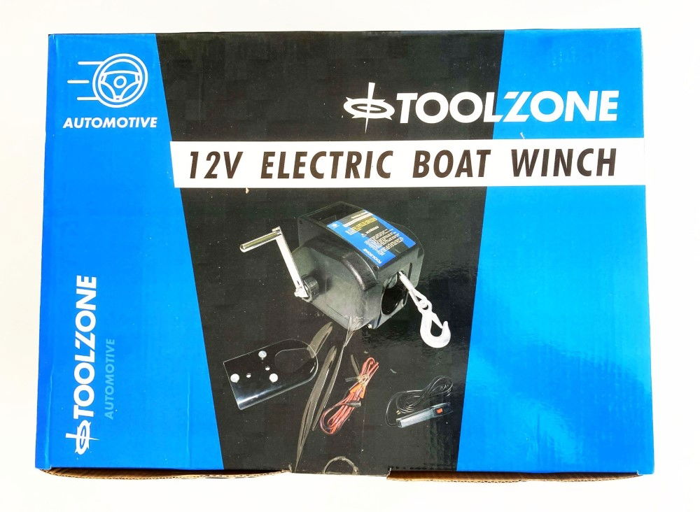 Toolzone Electric Boat Winch 12v 6000lb Rolling 2000lb Straight Pull - Toolzone Kdptd024