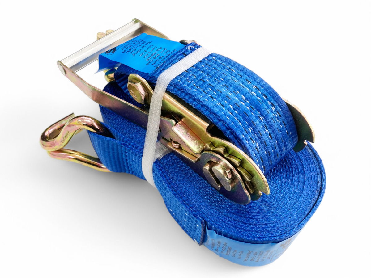 Toolzone Heavy Duty Ratchet Tie Down 50mm X 10m 2500dan Straight 5000kg Round Gs Approved - Toolzone Kdptd037