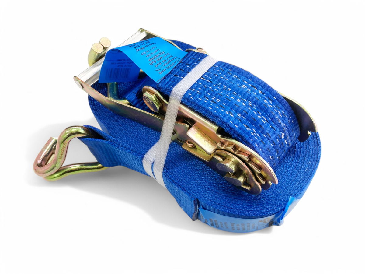 Toolzone Heavy Duty Ratchet Tie Down 2 X 15m 2500dan Straight 5000kg Round Gs Approved - Toolzone Kdptd038