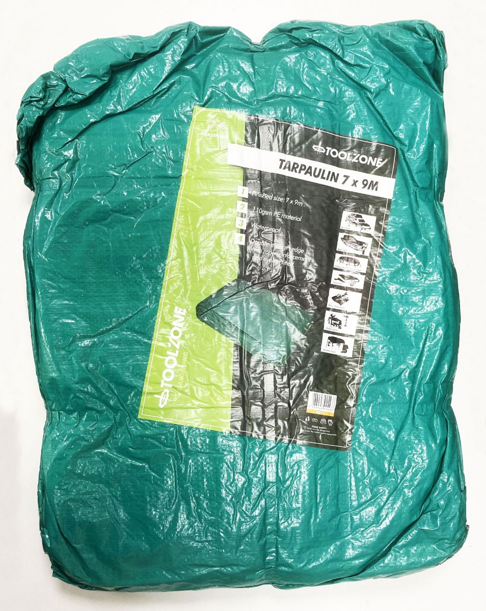 Toolzone Tarpaulin 7m X 9m Polyethylene with Eyelets - Toolzone Kdptl011