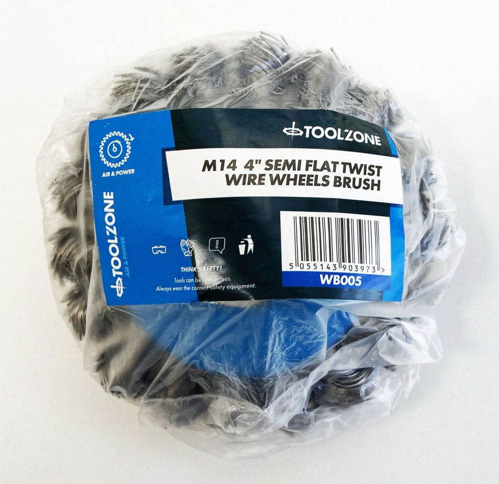 Toolzone Semi Flat Knot Wire Wheel 4 M14 - Toolzone Kdpwb005