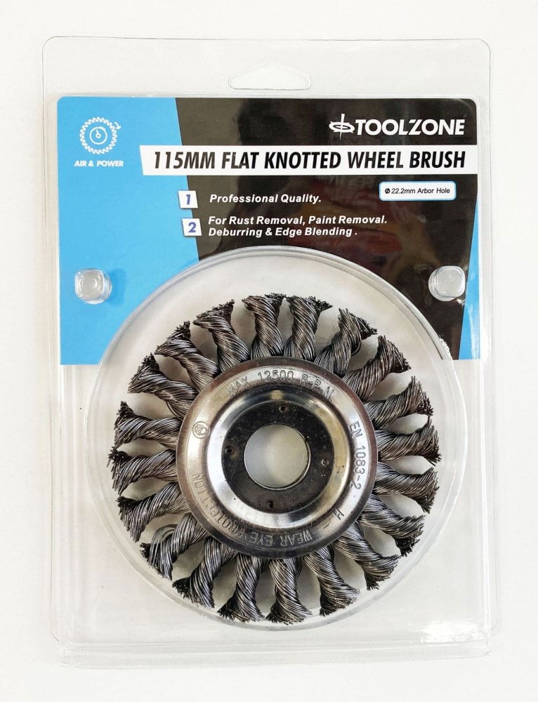 Toolzone Flat Wire Wheel Professional 22.2mm Bore - Toolzone Kdpwb007