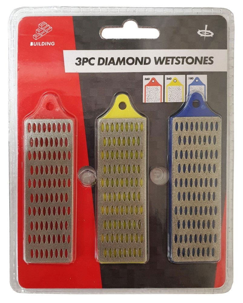 Toolzone Whetstone Diamond 3pc 1 X 3 180 280 360 Grit - Toolzone Kdpww071
