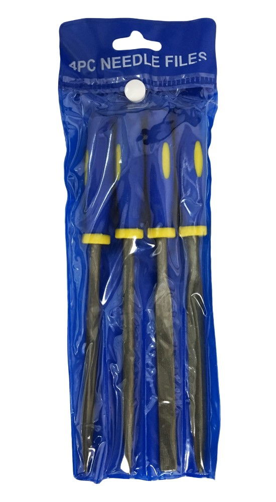 Toolzone Warding File Set 4pc 6 High Carbon Steel Various Shapes with Pouch - Toolzone Kdpww086